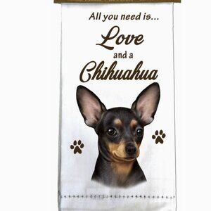 Chihuahua black/tan- Kitchen towel- E&S PETS GIFT